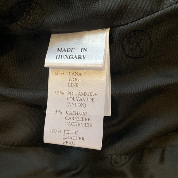 EUC RARE 80s -90s JC de Castelbajac chevron jacket wool with leather accents - Picture 11 of 15